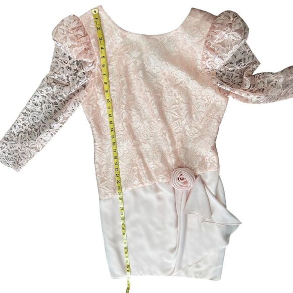 Vintage Barbara Chodos Michael Marcella Lace Dress Semi Formal Special Occasion - Picture 10 of 12